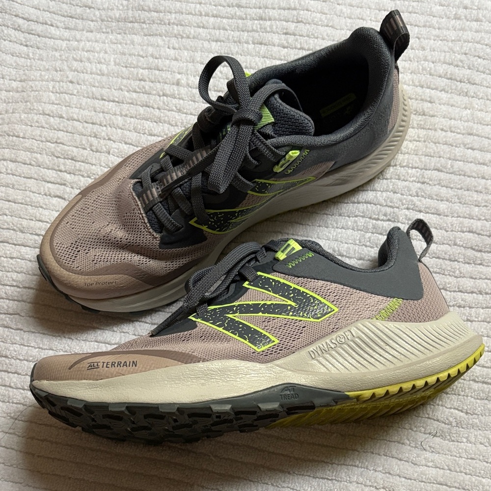 New Balance Tan and Yellow Athletic Shoes